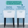 thumbnail image 4 of TEHILA White Freestanding Floor Mount Space Saver Utility Sink with Black Faucet for Laundry Room, 4 of 10