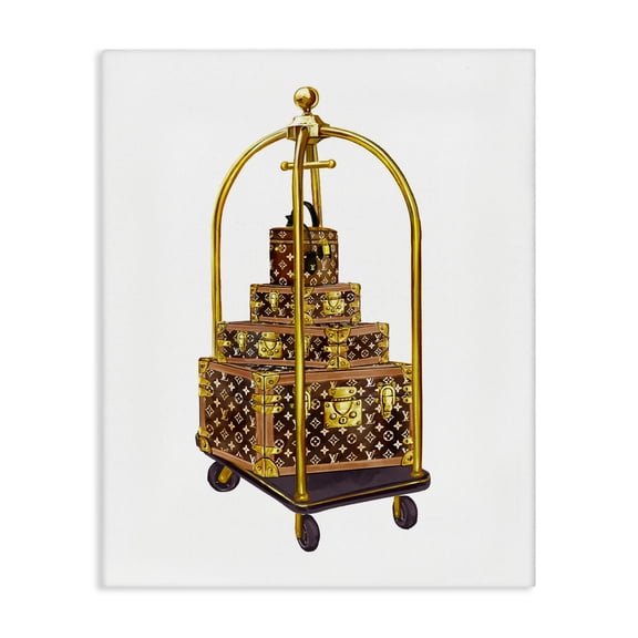 Glam Hotel Luggage Canvas Wall Art, design by Ziwei Li