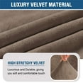 thumbnail image 3 of Velvet Accent Chair Cover, Set of 2 High Stretch Armless Chair Covers for Living Room Luxury Thick Velvet Chair Slipcovers Modern Furniture Protector with Elastic Bottom, Machine Washable(Taupe), 3 of 5