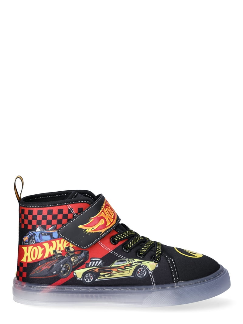 Mattel Hot Wheels Boys Light Up High Top Sneakers - Walmart.com