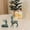 Steel Blue, variant on Herrnalise Christmas Decorative Gift Set of 2 Pcs Resin 3D Geometric Lucky Deer Sculptures for Modern Home Decor,Reindeer Decorations Indoor for Fireplace Dining Table Living Room - Steel Blue