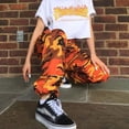thumbnail image 3 of Women's Cargo Trousers Camouflage Pants Elastic Waist Casual Pants with Pocket, 3 of 5