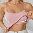 thumbnail image 2 of ORT Women Padded Built-in Shelf Bra Camisole Summer Tank Top for Women Straps(Z01-Pink,L), 2 of 8