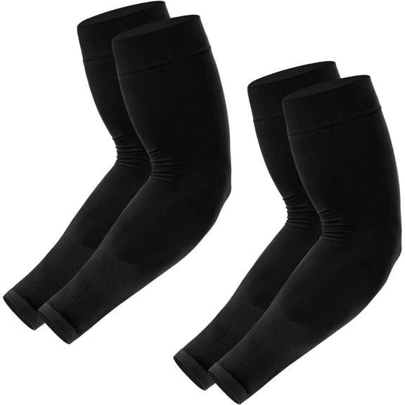 Arm Sleeves for Men Women Youth, UV Sun Protection, Tattoo Cover Up, Cooling, Compression Sports Sleeve - 2 Pairs