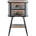 thumbnail image 2 of Home Square Wood Top Metal Side Table in Gray Wash and Black - Set of 2, 2 of 7