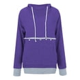 thumbnail image 1 of WEAIXIMIUNG Robe Chandail en Molleton Grande Taille pour Femmes Automne et Hiver Pull à Capuche Ample pour Animaux de Compagnie Chat Chien Grande Poche Pull-Over Chandail en Molleton, 1 of 3