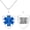 Blue, variant on Uloveido Dynamic QR Code Medical Alert Necklace Shield Pendant, Stainless Steel Medical ID Jewelry for Men & Women, No Engraving Required, Scan to Update Emergency Medical Information, Red/Blue