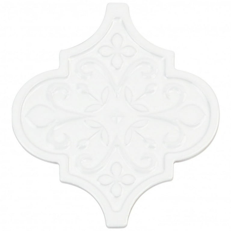 Bond Tile Roma Florid White 6.25 in. x 7.25 in. Ceramic Arabesque Wall Tile (30 pieces 4.84 Sq. Ft. / Box) Bond Tile Roma Florid White 6.25 in. x 7.25 in. Ceramic Arabesque Wall Tile (30 pieces 4.84 Sq. Ft. / Box)