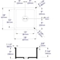 thumbnail image 3 of Pemberly Row Black Matte Square 18" x 18" Undermount/Drop In Fireclay Prep Sink, 3 of 9
