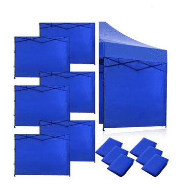 6 Pcs Canopy Sidewalls for 10x10 ft Pop up Canopy Tent Waterproof Canopy Tent Sidewalls for Outdoor Party Replacement, Sidewall Only, Tent Not Included (Blue)
