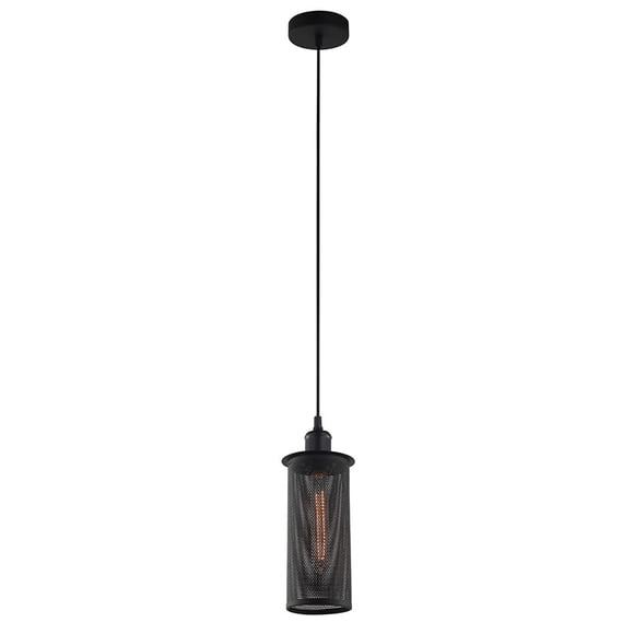 Lámpara Colgante E26/E27 60W Asgar Negro 2G ILUMINACIÓN .
