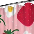thumbnail image 3 of Strawberry Plants Fruit Flower Pink Pattern Shower Curtain 72"x84" ,Bathroom Decorative Shower Curtains Set with 12 Hooks,Modern Waterproof Washable Shower Curtain, 3 of 6