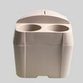 thumbnail image 4 of Miangastore Vehicle-mounted Multi-function Dustbin Tray with Cup Holder Universal Traveling Portable Mini Car Trash Can Beige, 4 of 8
