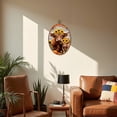 thumbnail image 5 of Canvas Wall Art Fall Highland Cow Cow Sunflower Thanksgiving Autumn Harvest Halloween Oval Framed Canvas Prints Vintage Wall Hanging Decor for Office Kitchen Bathroom Gifts For Women 8.6"x11.4", 5 of 7