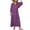 Purple, variant on Mnyycxen Women Boho Fashion Printed Maxi Dresses V Neck Long Sleeve Tie Beach Dress Smocked Layer Flowy Dresses