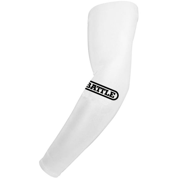 Battle Sports Adult Performance Football Full Arm Sleeves - L/XL - White/Black