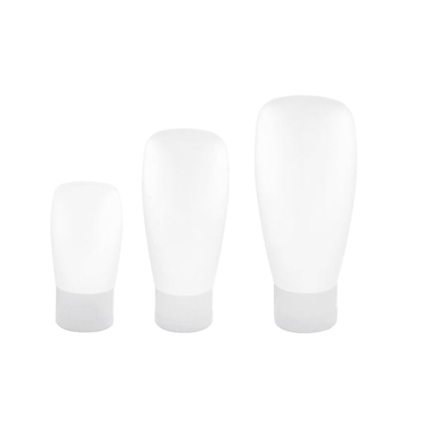 GOOHOCHY botellas de viaje para cosméticos, champú, acondicionador, loción, envases de viaje de 30 ml, 60 ml y 100 ml (blancos).