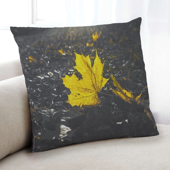 Ahgly Company Color Focus Yellow Indoor Throw Pillow, 18 inch by 18 inch