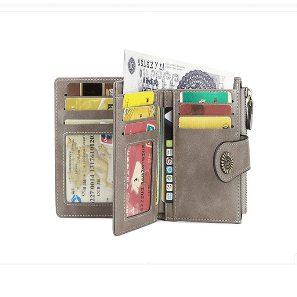 Yao Womens Leather Wallet Small Compact RFID Blocking Credit