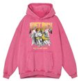 thumbnail image 3 of Sudadera con capucha retro desgastada Just Rich No Love Just Money para hombre, estilo hip hop, ropa de otoño, 100 % algodón, 3 of 4