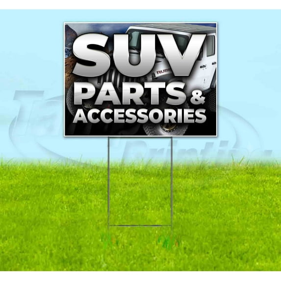 Suv Parts & Accessories Jeep (18" x 24") Yard Sign, Includes Metal Step Stake