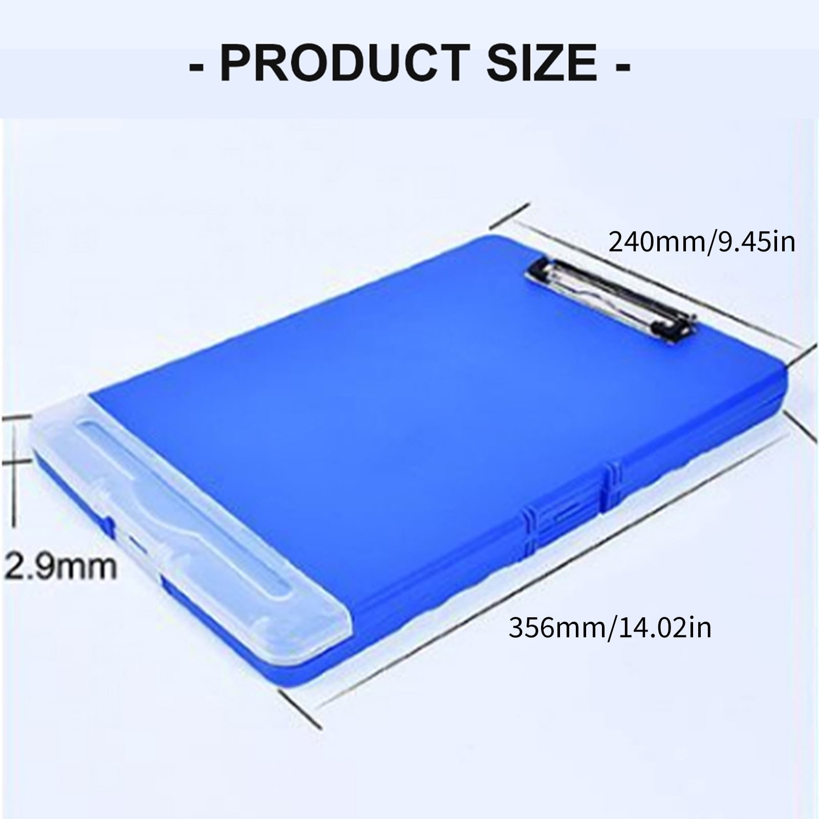 Nursing Clipboard with Document Case Water Resistant File Organiser Box Clipboard Writing Board for Office 254x365mm