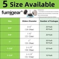 thumbnail image 4 of Furniture Glides Furnigear con base de níquel acolchada de 2,5 cm, paquete de 20, 4 of 7