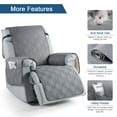 thumbnail image 4 of TAOCOCO Waterproof Recliner Chair Covers Non-Slip Reclining Cover for Recliner Chair Washable Chair Seat Slipcover with Pocket for Kids Pets, Light Gray, 4 of 11