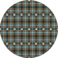 thumbnail image 1 of Ahgly Company Machine Washable Indoor Round Transitional Bakers Brown Area Rugs, 6' Round, 1 of 7