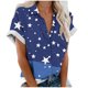 thumbnail image 2 of Fiudx Ofertas y Liquidaciones Blusas de Manga Corta Estampadas con Flores y Plantas Cómodas Informales Regulares para Mujer a La Moda, 2 of 5