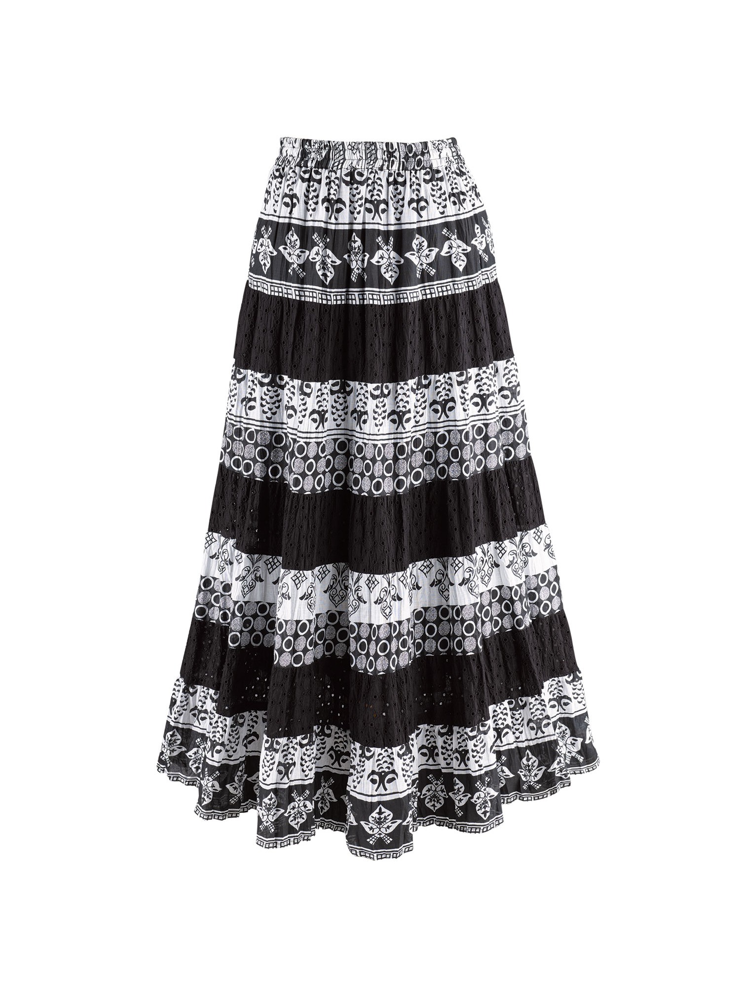 white eyelet maxi skirt