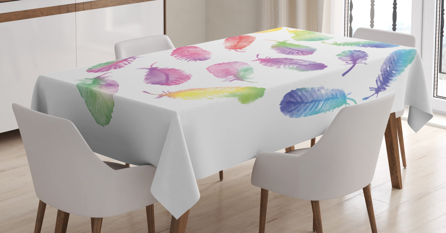 Rectangle 60 x 84 Inch INTERESTPRINT Floral with Flamingos Kitchen Dinning Tablecloth