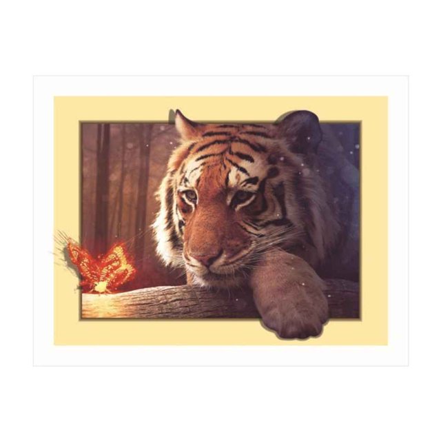 Animal Resina 5D DIY Diamante Pintura Bordado Punto de Cruz Imagen Decoración de la pared del hogar - L2015 Eigraketly JJ13343-11