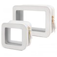 thumbnail image 1 of Set de bolsas de maquillaje FFPaw, blanco transparente, impermeable, de viaje, 2 unidades, 1 of 7