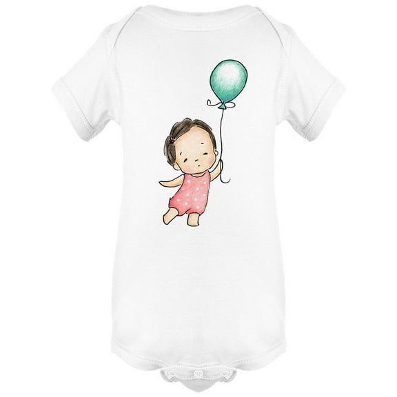 Child With Green Balloon Bodysuit Infant -Image by Shutterstock,  Newborn