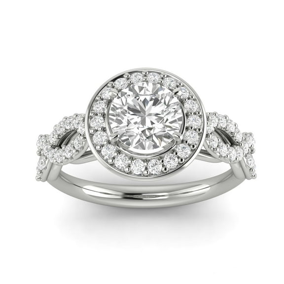 1.00ctw Diamond Infinity Engagement Ring in 14k White Gold