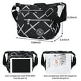 thumbnail image 3 of KXF Multi Pockets Waterproof Nylon Crossboby Bag for Women Roomy Tote Travel Shoulder Bag Handbag Purse, 3 of 7