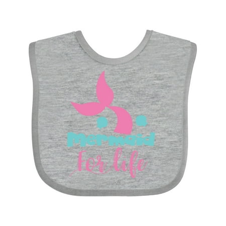 

Inktastic Mermaid for Life Mermaid Tail Mermaid Silhouette Girls Baby Bib