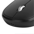 thumbnail image 3 of Souris optique sans fil, DPI réglable, rechargeable, périphérique externe pour ordinateur avec récepteur USB, noir, 3 of 4