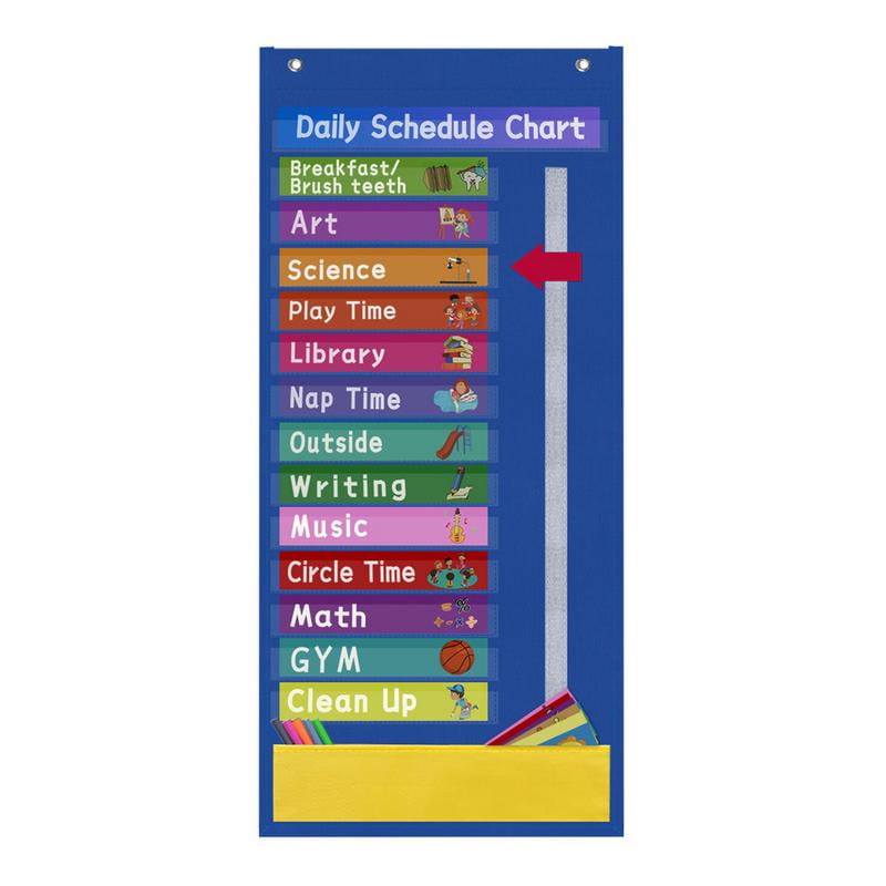 Famure Daily Schedule ChartSchool Supplies Classroom Pocket Chart