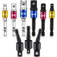 thumbnail image 1 of Juego De Extensión De Broca De Acero Al Cromo Vanadio, 9 Piezas, Vástago Hexagonal De 1/4", 3/8", 1/2", Adaptador De Enchufe Universal Con 3 Adaptadores De Taladro De Vástago Hexagonal Giratorio De 36 Muyoka Hogar, 1 of 1