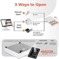 thumbnail image 4 of Volcora Cash Register Drawer for Point of Sale POS System with Round Corners 16", Removable Coin Tray, 5 Bill 8 Coin, 12-24V RJ11/12 Key-Lock Media Slot, Money Drawer for Business, Orange Bar/White, 4 of 7