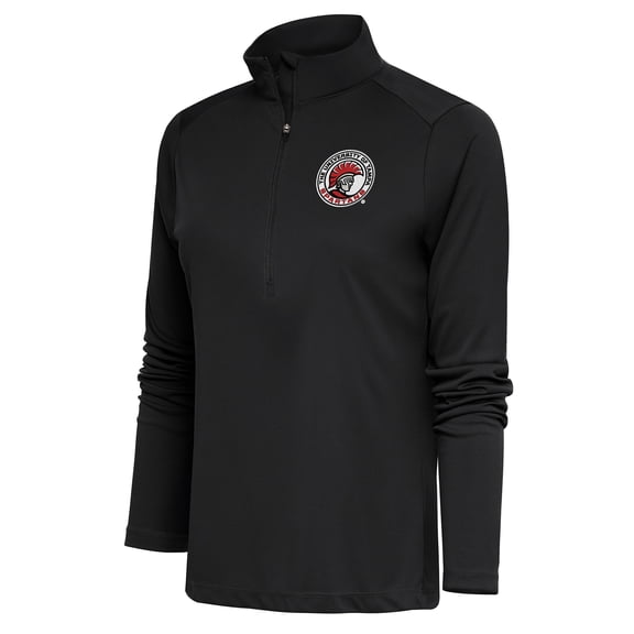 Women's Antigua Charcoal Tampa Spartans Tribute Half-Zip Pullover Top