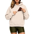thumbnail image 5 of Bigetiay Womens Mens Snack Hoodie, Pet Carrier Hoodie Sweatshirt, Large Pocket with Kangaroo Pouch Fall Winter Clothes, Size M, 5 of 7