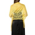 thumbnail image 2 of GZWYHT Shawl Wraps,Silk Scarf Women's Shawl Lace Shawl Bride's Bridesmaid Evening Dress Cheongsam Shawl Party Dinner Hollowed Out Lace Shawl Shawl,Scarves for Women Lightweight,Shawls And Wraps Yellow, 2 of 3