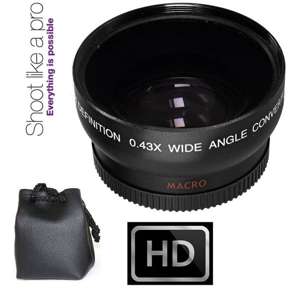 Hi Def Wide Angle With Macro Lens For Panasonic Lumix DMC-GF7 (37mm Compatible)