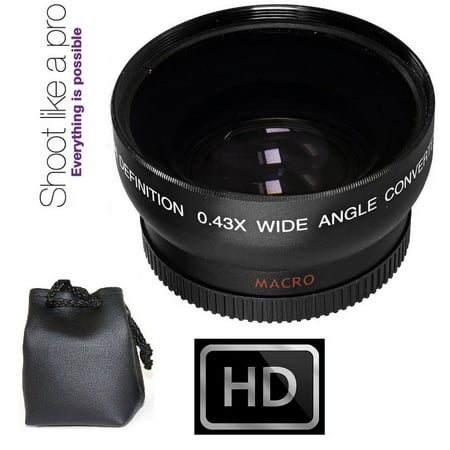 Hi Def Wide Angle With Macro Lens For Panasonic Lumix DMC-GF7 (37mm Compatible)