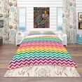 thumbnail image 2 of Designart 'Geometric Pattern with Zigzags' Bohemian & Eclectic Duvet Cover Set, 2 of 4