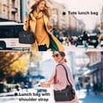 thumbnail image 7 of Large capacity work pack lunch bag aluminum foil thickened tote picnic insulation bag, 7 of 7