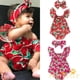 thumbnail image 1 of PFT-2PCS Bebé Recién Nacido Niñas Ropa De Verano Estampado De Sandía Mameluco Mono De Encaje Trajes De Pijama, 1 of 3